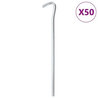 Tentharingen 50 st &Oslash;7 mm 23 cm gegalvaniseerd staal