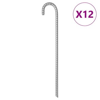 Tentharingen 12 st &Oslash;12 mm 41,5 cm gegalvaniseerd staal