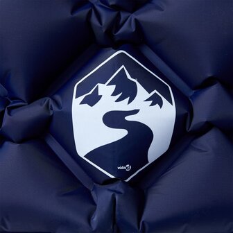 Kampeermatras met kussen opblaasbaar 1-persoons marineblauw