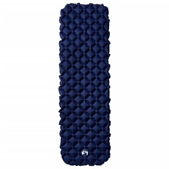 Kampeermatras opblaasbaar 190x58x6 cm 1-persoons marineblauw