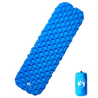 Kampeermatras opblaasbaar 190x58x6 cm 1-persoons blauw