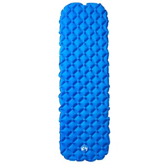 Kampeermatras opblaasbaar 190x58x6 cm 1-persoons blauw