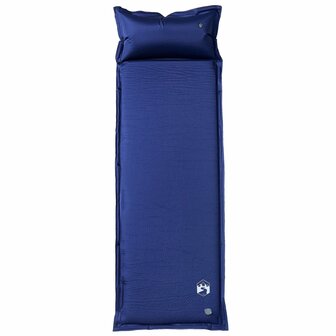 Kampeermatras met kussen zelfopblazend 1-persoons marineblauw