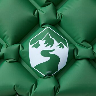 Kampeermatras met kussen opblaasbaar 1-persoons groen