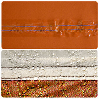 Windscherm camping waterdicht 366x152x152 cm oranje