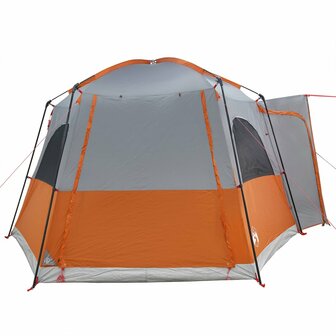 Autotent 4-persoons waterdicht grijs en oranje
