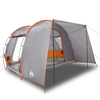 Autotent 2-persoons waterdicht grijs en oranje