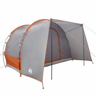 Autotent 2-persoons waterdicht grijs en oranje