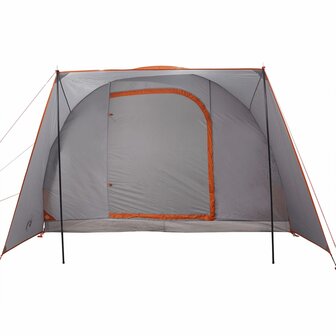 Autotent 2-persoons waterdicht grijs en oranje