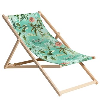 Strandstoel Mauel 55x90x87 cm hout blauw