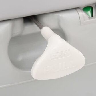 Campingtoilet draagbaar 22+12 L HDPE grijs en wit