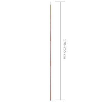 Tentstokken 2 st telescopisch 170-255 cm gegalvaniseerd staal