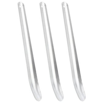 Zweetschrapers paard 3 st aluminium zilverkleurig