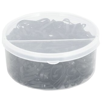 Haarelastiekjes paard 500 st silicone zwart