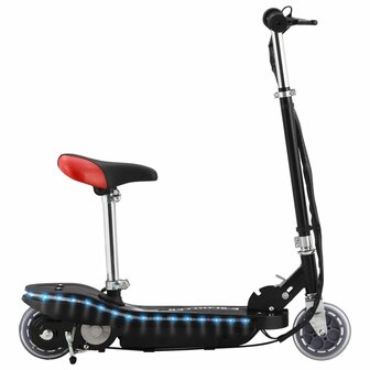 Kinderstep met zadel en LED 120 W zwart