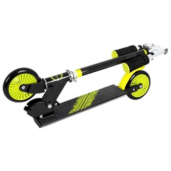 Step inklapbaar met voetrem zwart en limekleurig
