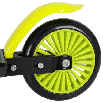 Step inklapbaar met voetrem zwart en limekleurig