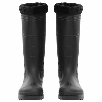 Regenlaarzen met verwijderbare sokken maat 45 PVC zwart