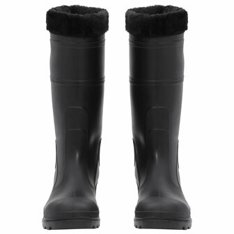 Regenlaarzen met verwijderbare sokken maat 43 PVC zwart