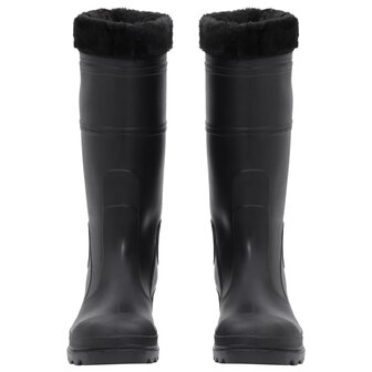 Regenlaarzen met verwijderbare sokken maat 41 PVC zwart