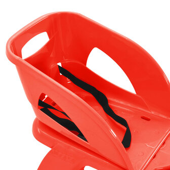 Slee met zitje en stuur 102,5x40x23 cm polypropeen rood