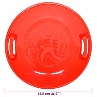 Slee rond 66,5 cm PP rood