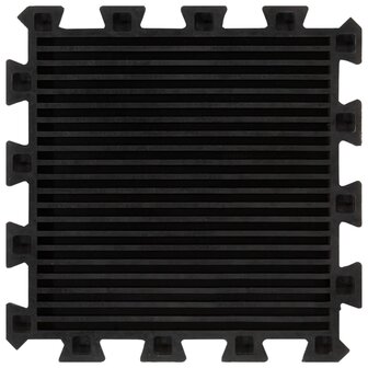 Rubbertegels 4 st 16 mm 30x30 cm zwart