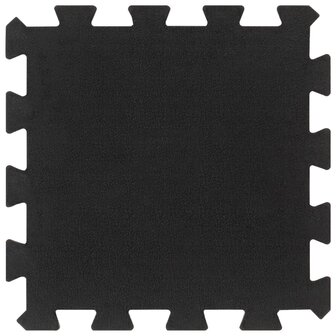 Rubbertegels 16 st 16 mm 30x30 cm zwart