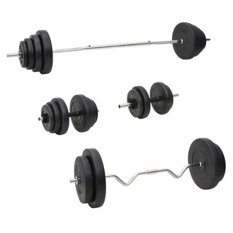 Halterset met gewichten 120 kg