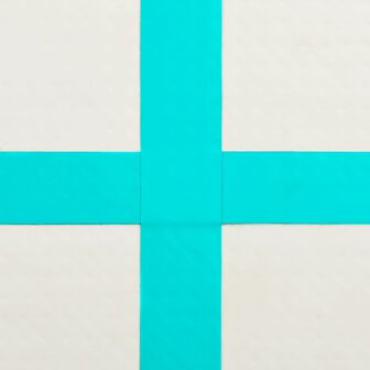 Gymnastiekmat met pomp opblaasbaar 800x100x20 cm PVC groen