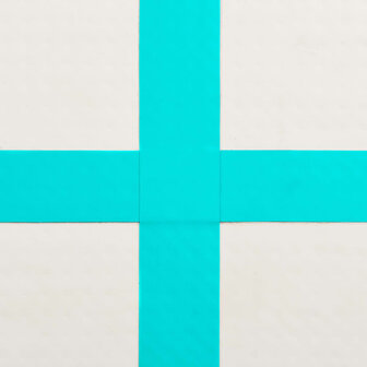 Gymnastiekmat met pomp opblaasbaar 200x200x15 cm PVC groen
