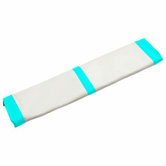 Gymnastiekmat met pomp opblaasbaar 200x200x15 cm PVC groen