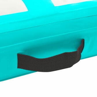 Gymnastiekmat met pomp opblaasbaar 200x200x20 cm PVC groen