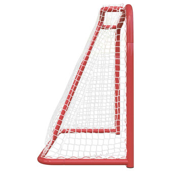 Hockeydoel 183x71x122 cm polyester rood en wit