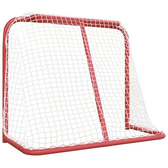 Hockeydoel 183x71x122 cm polyester rood en wit