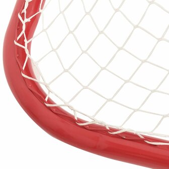 Hockeydoel 183x71x122 cm polyester rood en wit
