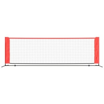 Tennisnet 300x100x87 cm polyester zwart en rood