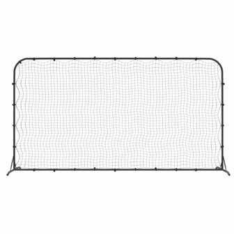 Voetbal rebounder 366x90x183 cm HDPE zwart
