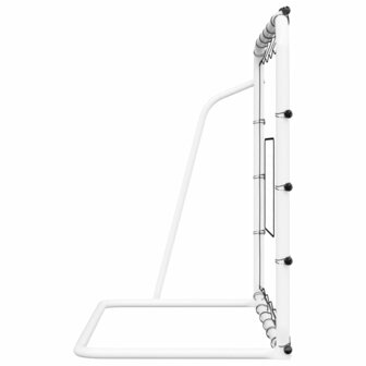 Voetbalrebounder 184x61x123 cm staal en PE wit en zwart