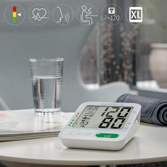Bloeddrukmeter met spraakfunctie BU 586 voice bovenarm wit