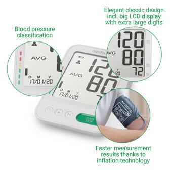 Bloeddrukmeter met spraakfunctie BU 586 voice bovenarm wit