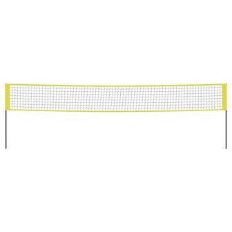 Volleybalnet 823x244 cm PE-stof geel en zwart