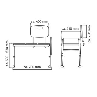 Badkamer transferbank 150 kg wit A0120101