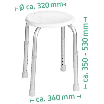 Badkamerkruk rond 110 kg wit A00603101