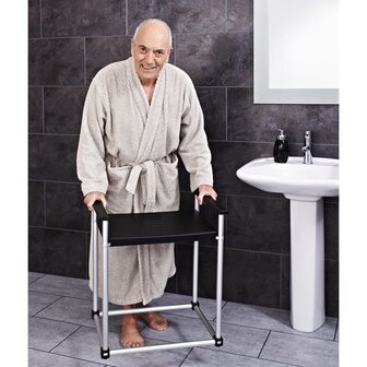 Badkamerkruk Zac XXL PU aluminium zwart