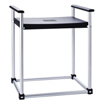 Badkamerkruk Zac XXL PU aluminium zwart
