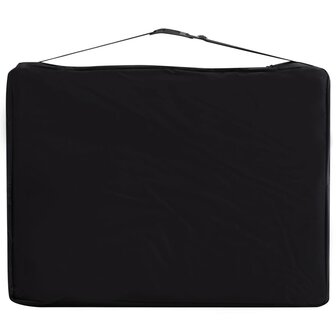 Massagetafel inklapbaar 2 zones aluminium zwart en wit