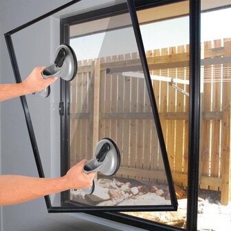 Vacu&uuml;mheffers met 2 zuignappen 2 st aluminium