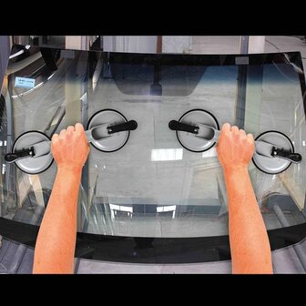 Vacu&uuml;mheffers met 2 zuignappen 2 st aluminium
