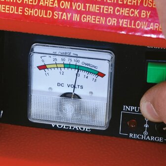 Starthulp en luchtcompressor 12 V/17 AH rood